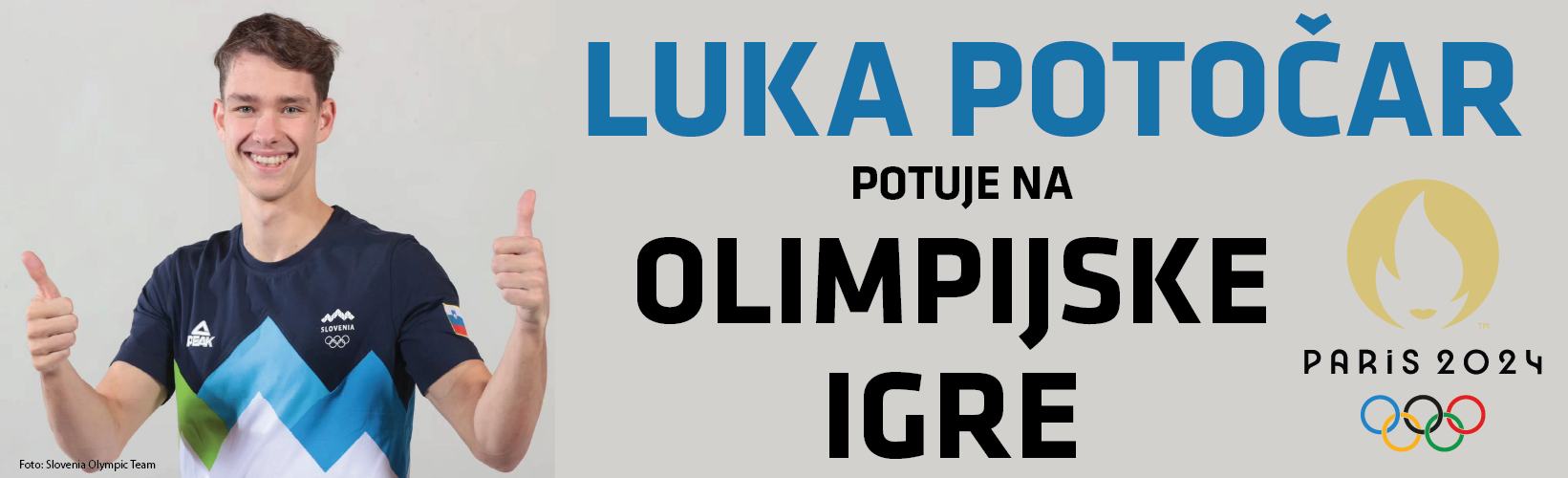 Luka Potočar z vozovnico za olimpijske igre